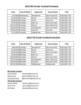 2016 8th Grade Football Schedule 2016 7th Grade