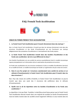 FAQ French Tech Accélération