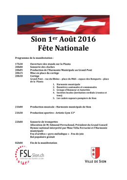 Sion 1er Août 2016 Fête Nationale