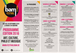 programme - Festival BAM