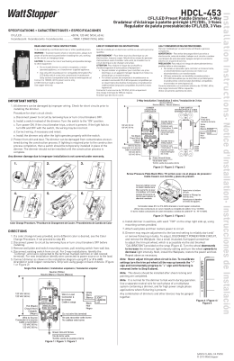 HDCL-453 · Notice d`Installation· Instrucciones de
