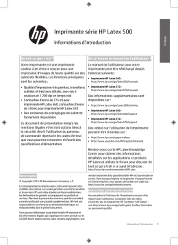Imprimante série HP Latex 500