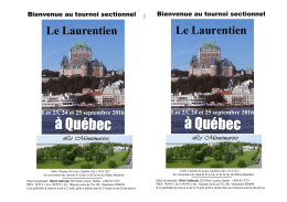 Programme - Ligue de bridge de Québec
