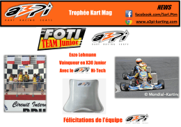 Trophée Kart Mag Félicitations de l`équipe