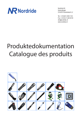 Produktedokumentation Catalogue des produits