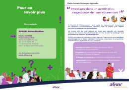 Plate-forme Environnement
