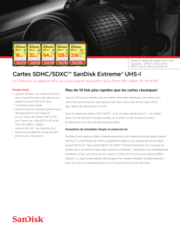 Cartes SDHC/SDXC™ SanDisk Extreme® UHS-I