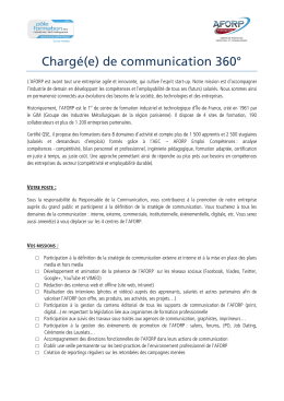 Chargé(e) de communication 360