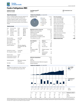 Rapport mensuel - RBC Gestion mondiale d`actifs
