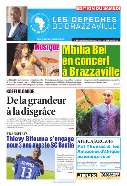 MUSIQUE - Les Dépêches de Brazzaville