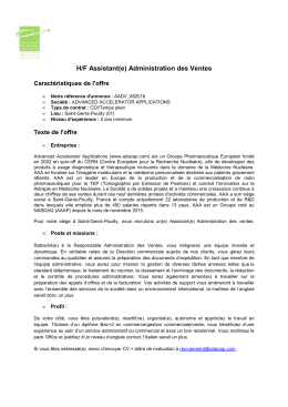 Assistante ADV - 082016 - Advanced Accelerator Applications