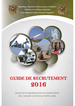 guide de recrutement - Ministère de la Défense Nationale