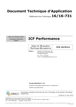 Document Technique d`Application ICF Performance