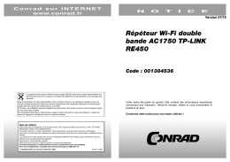Répéteur Wi-Fi double bande AC1750 TP-LINK RE450