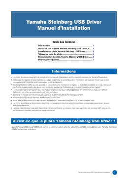 Yamaha Steinberg USB Driver Installation Guide