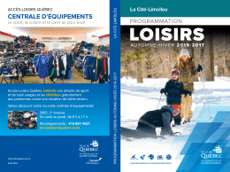 LOISIRS - Ville de Québec