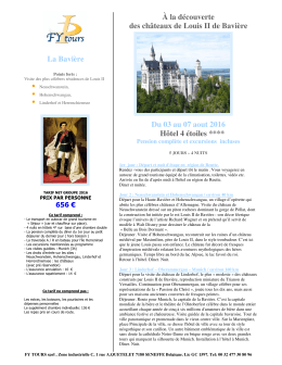 La Bavière À la découverte des châteaux de Louis II de Bavière Du