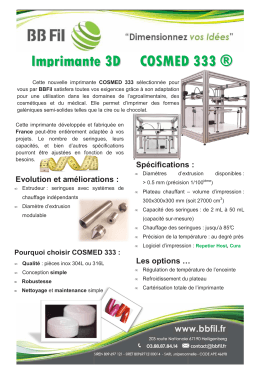 Fiche Imprimante 3D COSMED