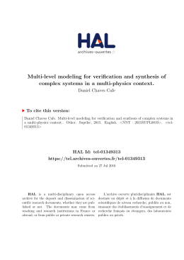 Multi-level modeling for verification and synthesis of - Tel