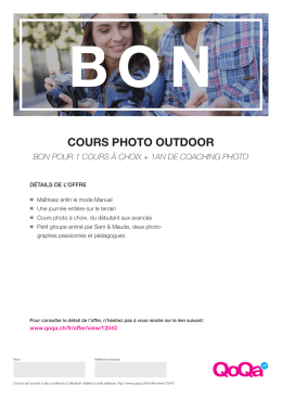 COURS PHOTO OUTDOOR