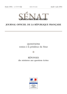 4 août - Sénat