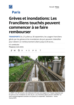 Grèves et inondations: Les Franciliens touchés peuvent
