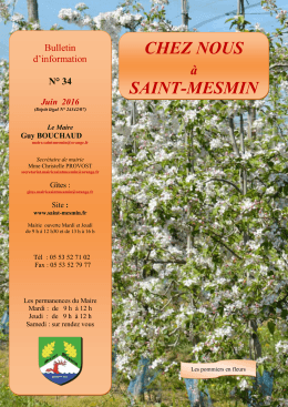 Bulletin d`informations - Saint