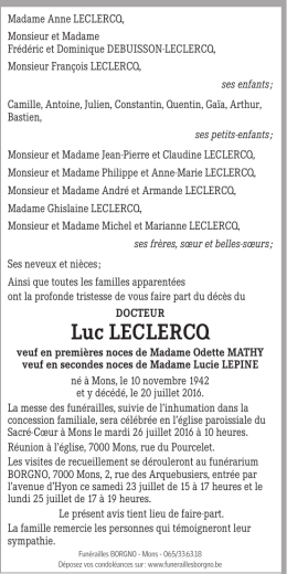 Luc LecLercQ