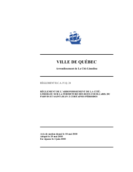 pdf: règlement de l`arrondissement de la cité