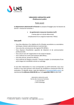 Un gestionnaire ressources humaines (m/f)