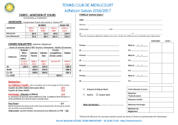 formulaire - TENNIS CLUB de MENUCOURT