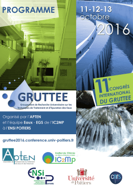 Programme GRUTTEE 2016 - Université de Poitiers