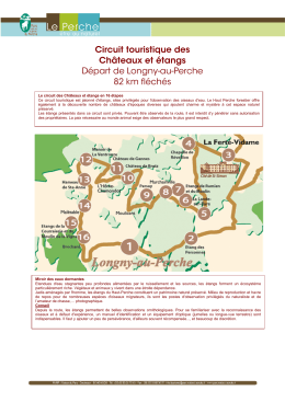 Circuit touristique des Châteaux et étangs Départ de Longny