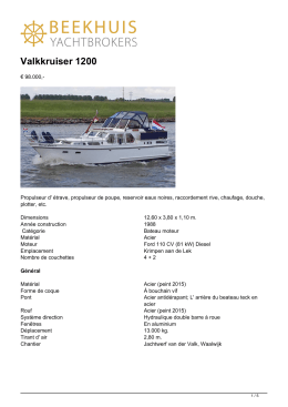 Valkkruiser 1200 - Beekhuis Yachtbrokers