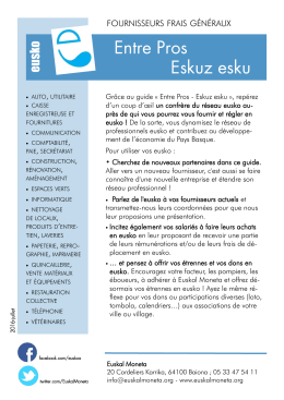 Télécharger le guide Eusko pour les professionnels 2016.