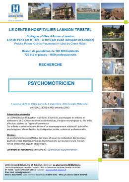 psychomotricien(ne) - Centre Hospitalier Lannion