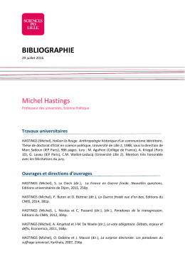 bibliographie - Sciences Po Lille