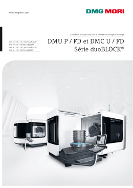 DMU P / FD et DMC U / FD Série duoBLOCK®