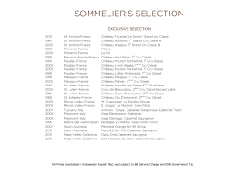 sommelier`s selection