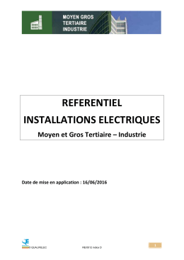 Le Référentiel Moyen-Gros Tertiaire Industrie