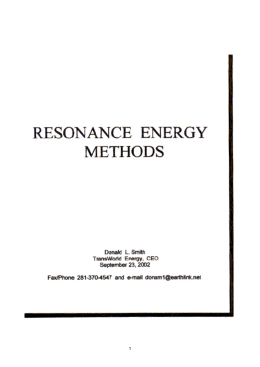 Resonance energy methods