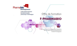 inscription - Pharmabio Développement