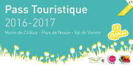 Pass Touristique 2016-2017 - Office de tourisme des Monts de Châlus
