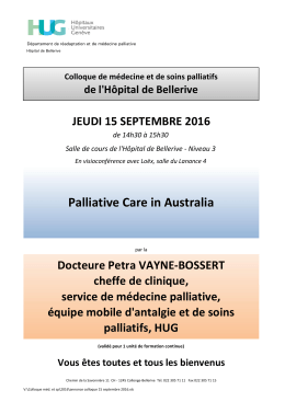 d`informations - Association Palliative Geneve
