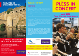 concerts placearmes aout - Luxembourg City Tourist Office