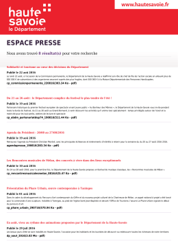 Espace presse - Haute