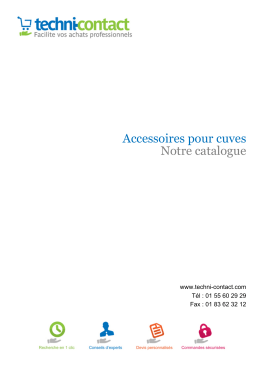 Accessoires pour cuves Notre catalogue - Techni