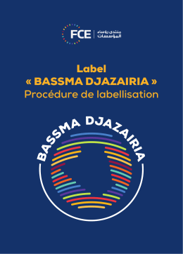 Label « BASSMA DJAZAIRIA » Procédure de labellisation