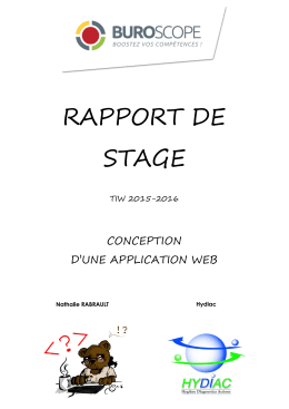 RAPPORT DE STAGE