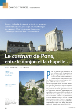 Le castrum de Pons, entre le donjon et la chapelle…